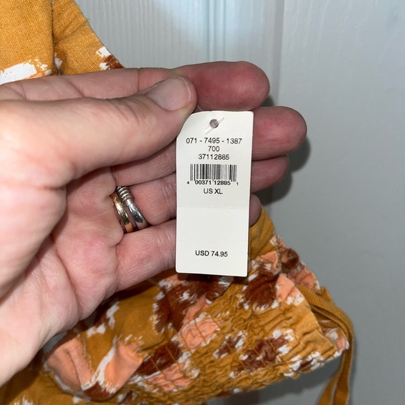 AERIE Brown and Pink Aztec Print Halter Maxi Dress XL NWT - Picture 3 of 8